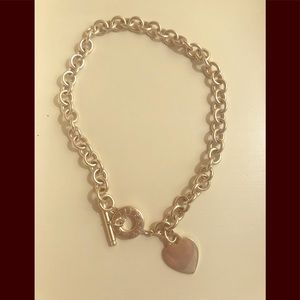 Authentic Tiffany&Co toggle heart necklace